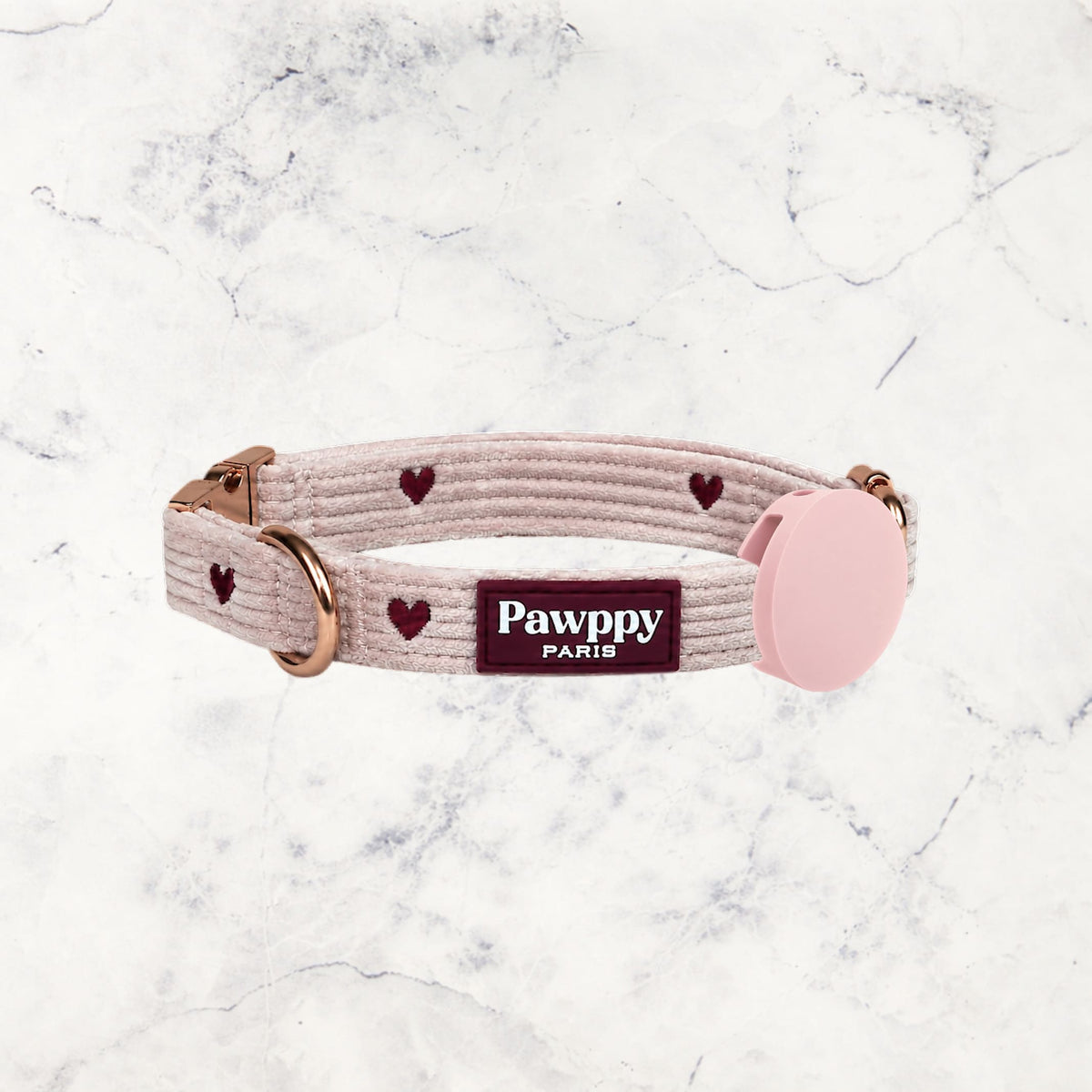 Collier Blush avec boîtier AirTag -Pawppy Paris